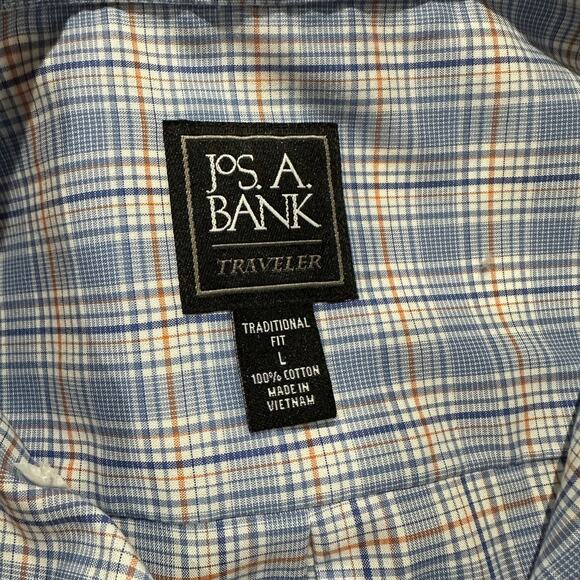 JOS A. BANK Button Down Short Sleeve Casual Shirt 100% Cotton, Size Large - Picture 6 of 6